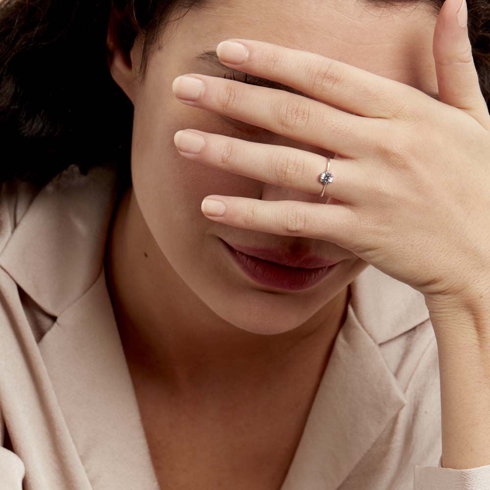 Bague Solitaire Lydia Argent Blanc Oxyde De Zirconium - Solitaires Femme | Marc Orian