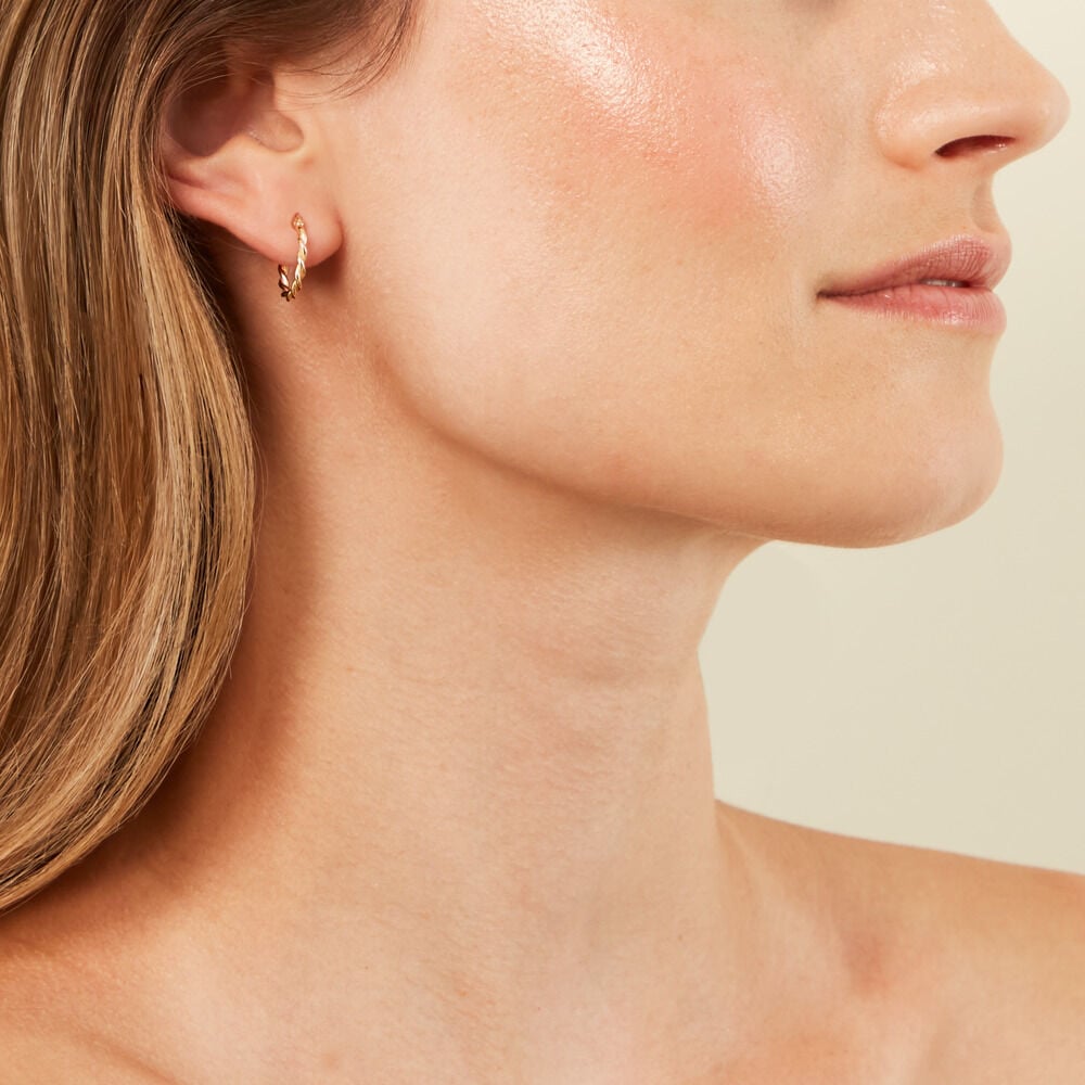 Créoles Lou Plaqué Or Jaune - Créoles Femme | Marc Orian