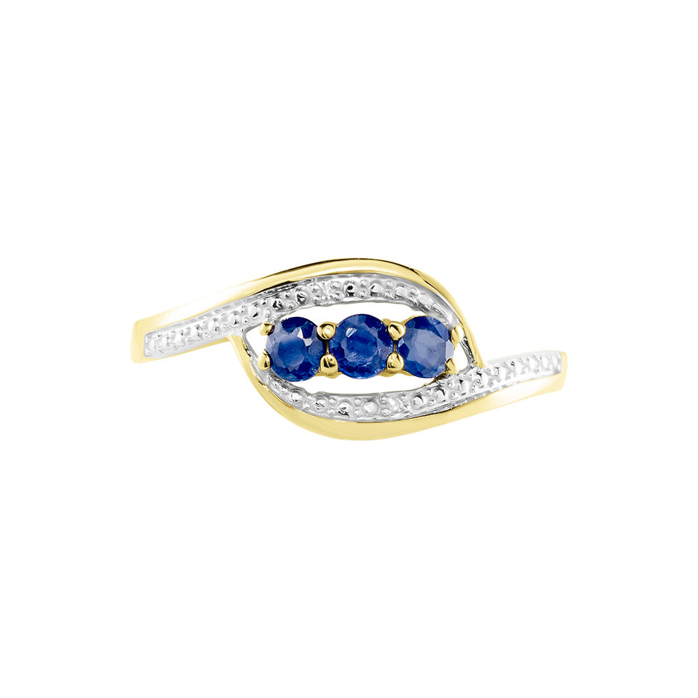 Bague Aurora Or Bicolore Saphir Et Diamant - Bagues fiançailles Femme | Marc Orian