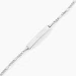 Bracelet Identit&eacute; Bebe Bartolomee Or Blanc - Gourmettes Enfant | Marc Orian