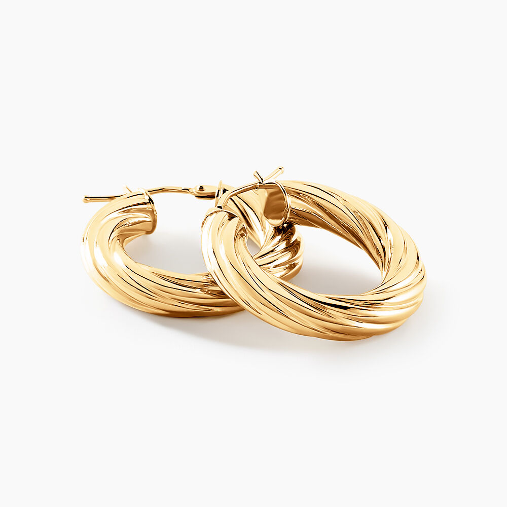 Cr&eacute;oles Thiago Or Jaune - Cr&eacute;oles Femme | Marc Orian