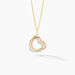Pendentif Coeur Penche Double Or Tricolore Oxyde De Zirconium - Pendentifs Femme | Marc Orian