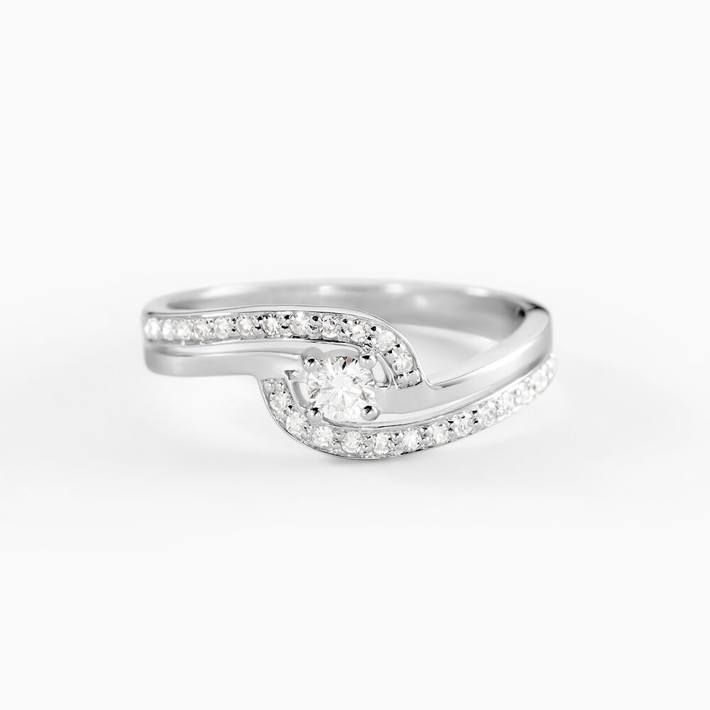 Bague Solitaire Vassilissa Or Blanc Diamant - Solitaires Femme | Marc Orian