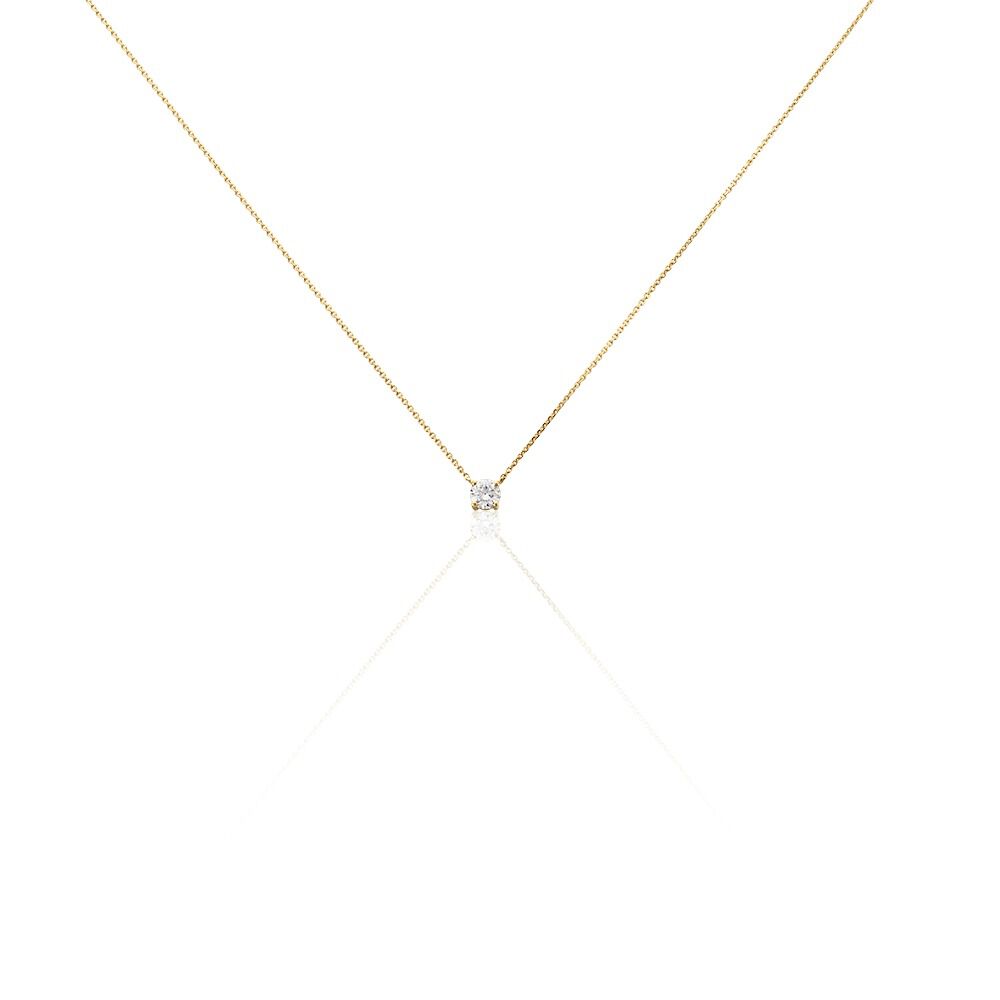 Collier Aphrodite Or Jaune Diamant Synthetique - Colliers avec pierres Femme | Marc Orian