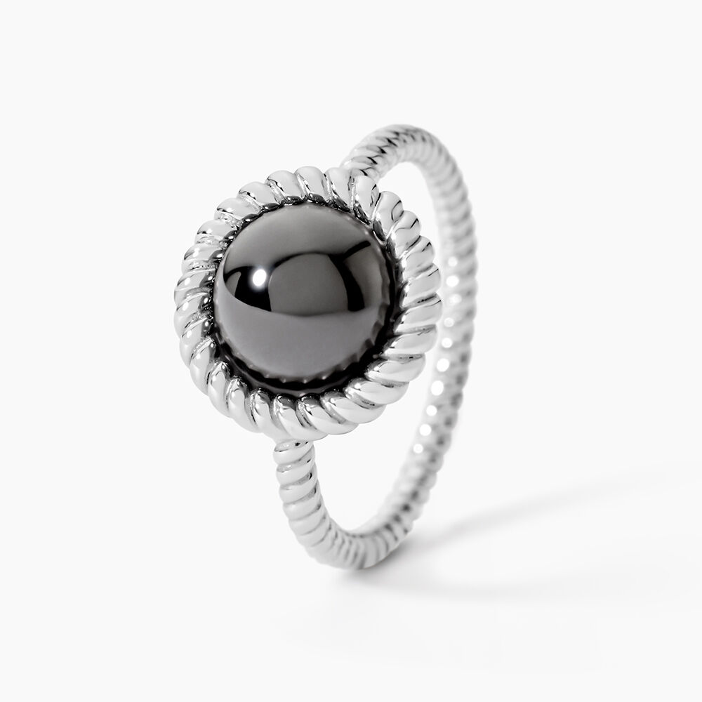 Bague Adelyne Argent Blanc C&eacute;ramique - Bijoux fantaisie Femme | Marc Orian