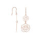 Boucles D'oreilles Pendantes Margotte Argent Rose - Pendantes Femme | Marc Orian