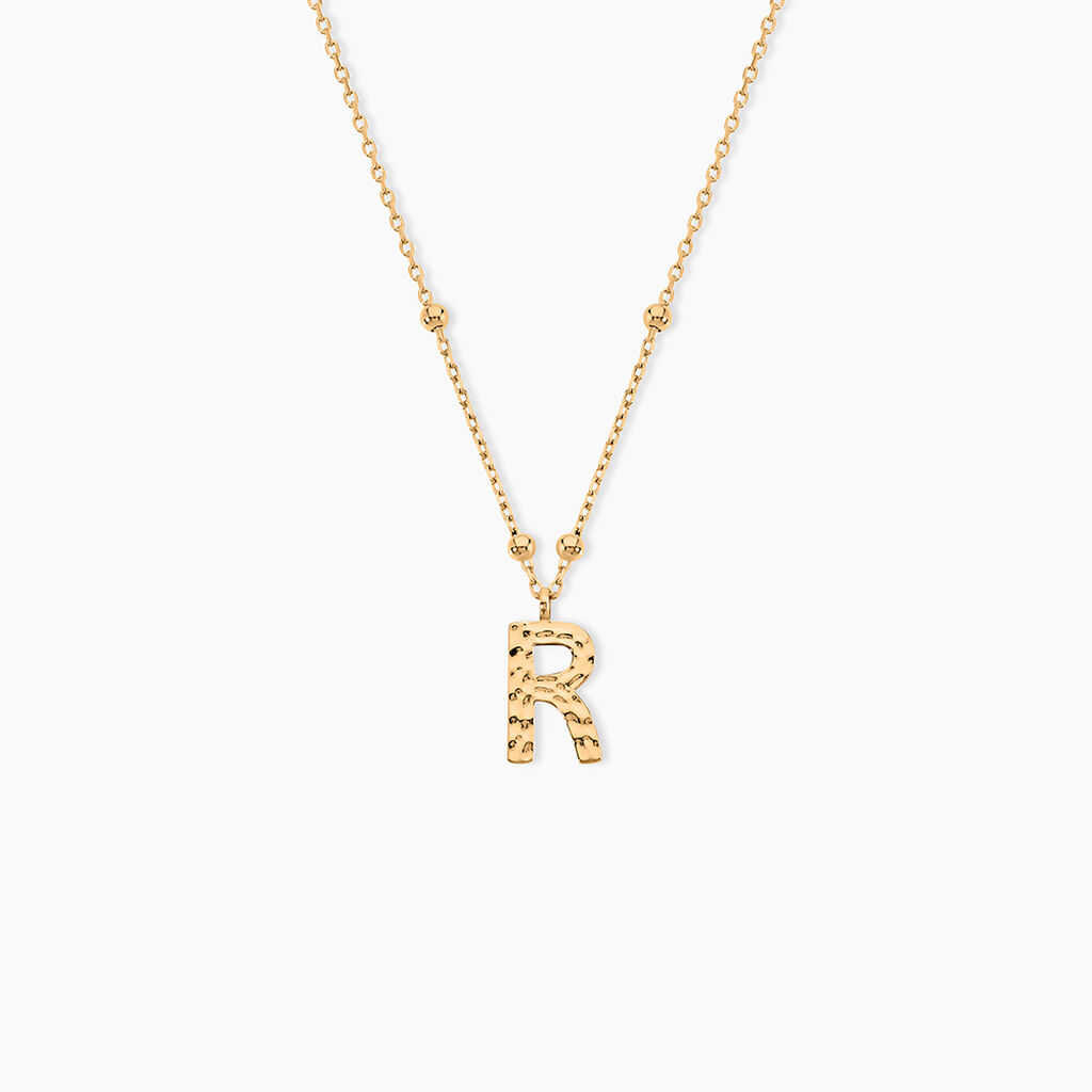 Collier Plaqu&eacute; Or Jaune Lettra - Colliers ete Femme | Marc Orian