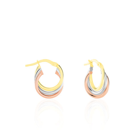 Créoles Tanya Or Tricolore - Créoles Femme | Marc Orian