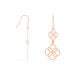 Boucles D'oreilles Pendantes Letizia Argent Rose - Pendantes Femme | Marc Orian