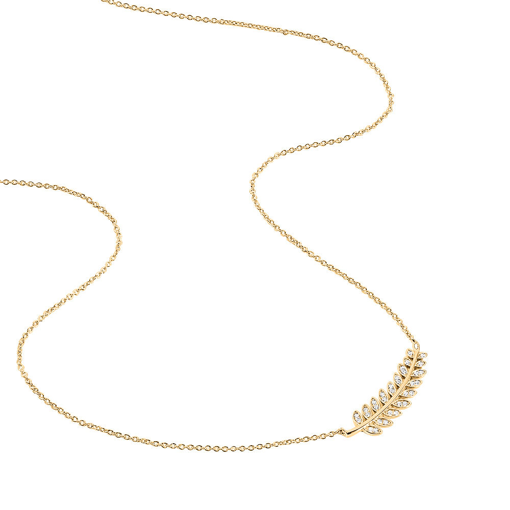 Collier Luz Plaqu&eacute; Or Jaune Oxyde De Zirconium - Colliers avec pierres Femme | Marc Orian