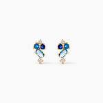 Boucles D'oreilles Puces Plaqu&eacute; Or Era Pierre De Synth&egrave;se - Puces Femme | Marc Orian