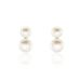 Boucles D'oreilles Clips Argent Blanc Viano Perles Oxydes - Puces Femme | Marc Orian