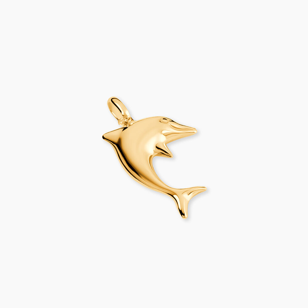 Charm Dauphin En Or Jaune 9 Carats - Marque Jewellerybox, Neuf Avec étiquettes, SKU Y17U-9