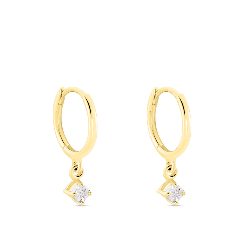 Créoles Racquel Or Jaune Diamant - Créoles Femme | Marc Orian