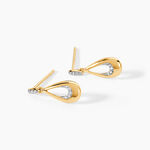 Boucles D'oreilles Puces Nirmala Or Jaune Diamant - Pendantes Femme | Marc Orian