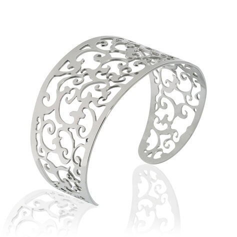 Bracelet Manchette Xaverine Acier Blanc - Bijoux fantaisie Femme | Marc Orian