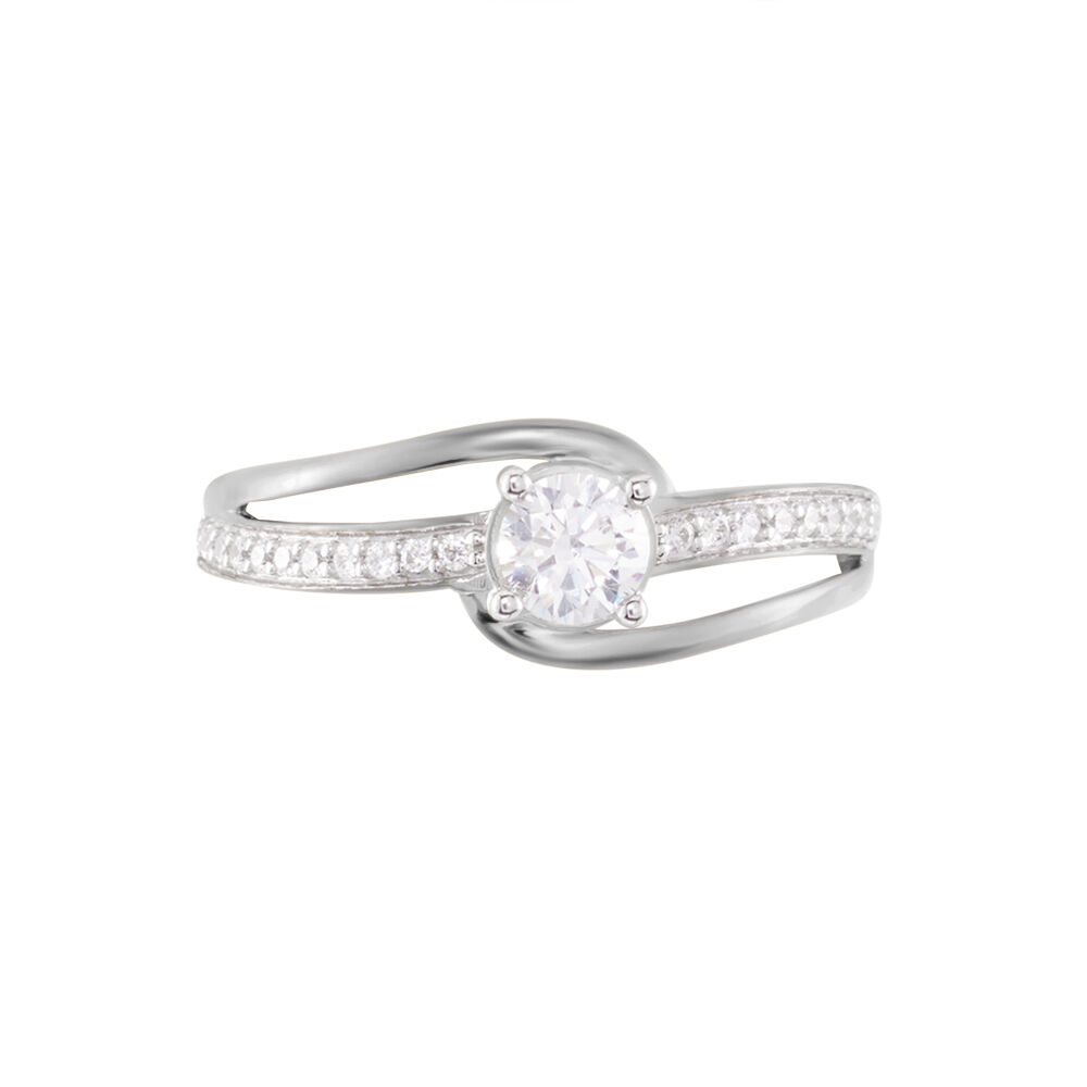 Bague Armelle Or Blanc Oxyde - Solitaires Femme | Marc Orian