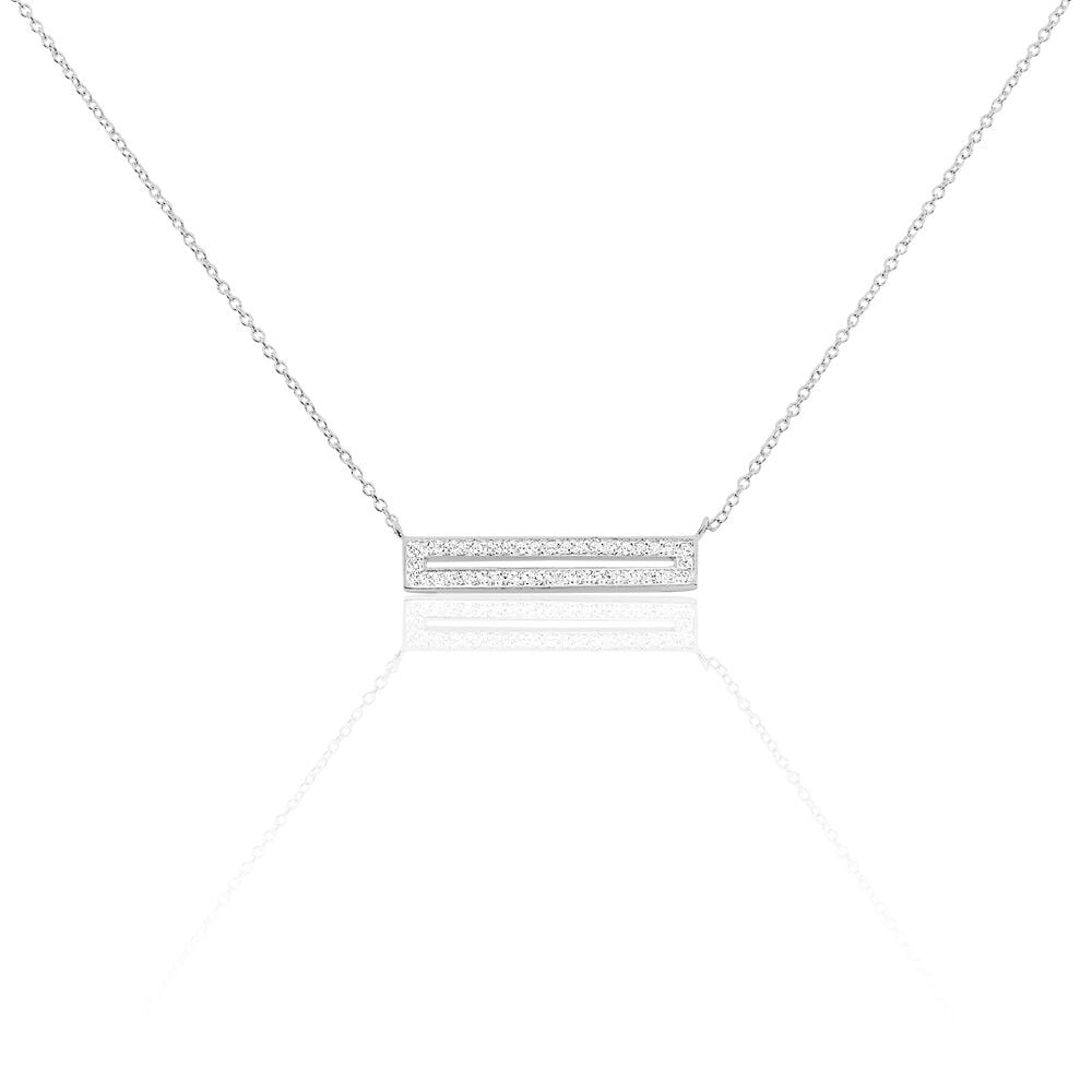 Collier Ninnog Argent Blanc Oxyde De Zirconium - Colliers avec pierres Femme | Marc Orian