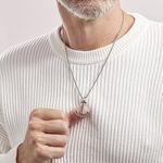 Collier Acier Vieillit Tanagra Oxydes De Zirconium - Colliers avec pierres Homme | Marc Orian