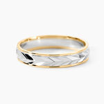 Alliance Epi Fantaisie Ruban Plat Or Bicolore - Alliances duo Unisex | Marc Orian