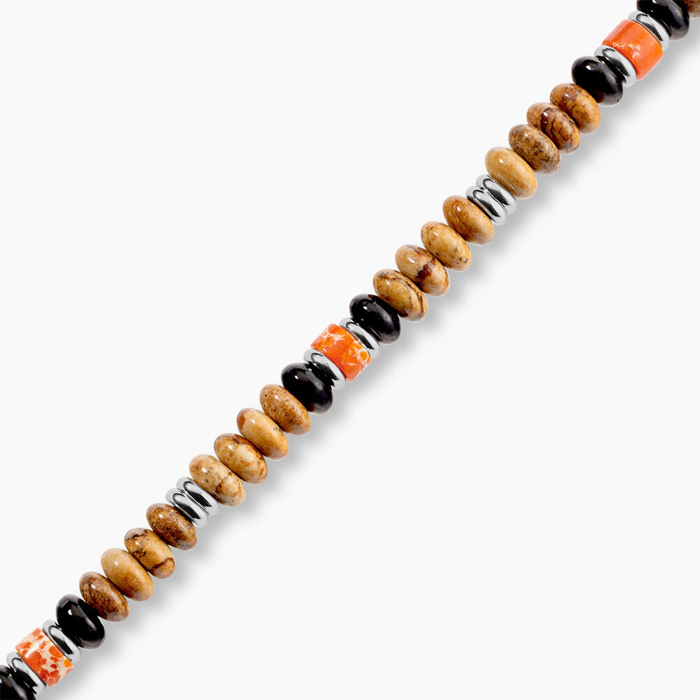 Bracelet Naturel Autres Tricolore Jaspe Africain Agate - Bracelets cha&icirc;nes Homme | Marc Orian