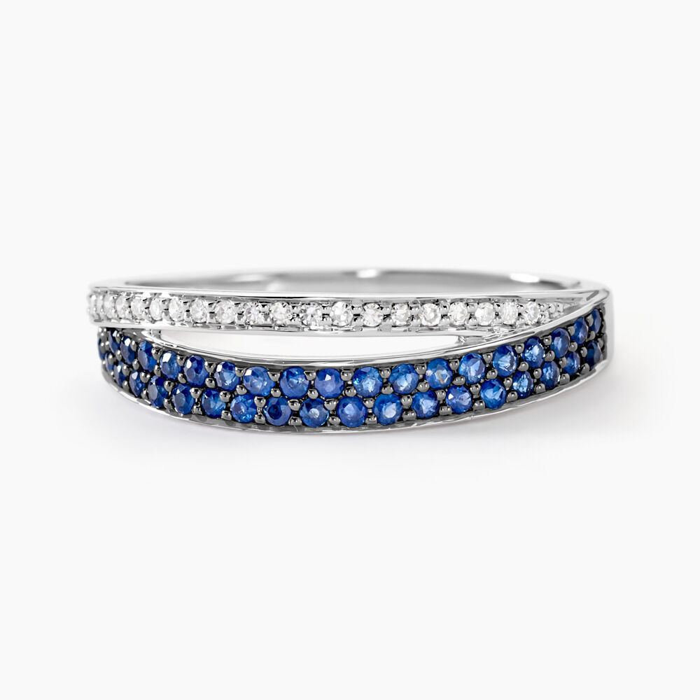 Bague Agapanthe Or Blanc Saphir Et Diamant - Bagues vintage Femme | Marc Orian