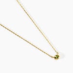 Collier Poem Argent Jaune P&eacute;ridot - Colliers avec pierres Femme | Marc Orian
