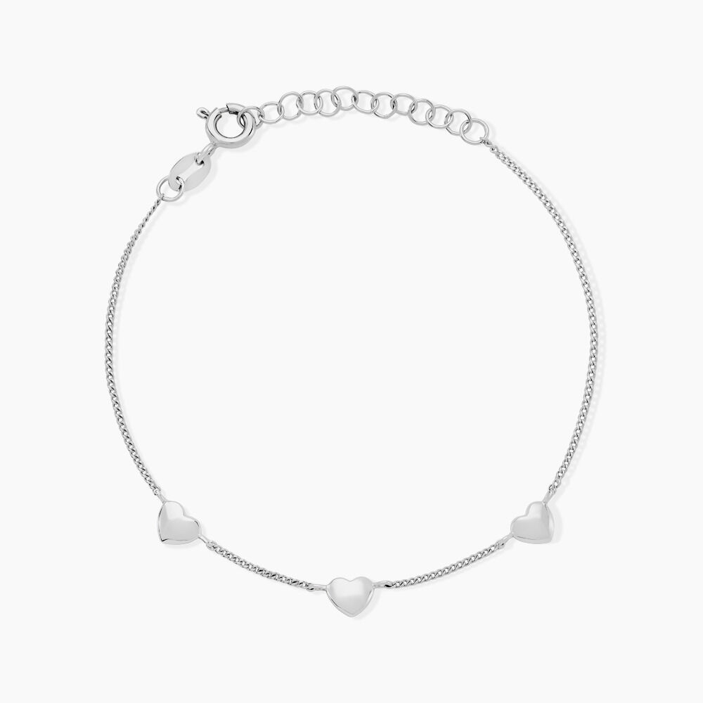 Bracelet Cœur D'amour Argent Blanc - Bracelets chaînes Femme | Marc Orian