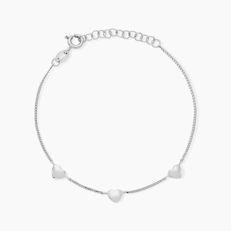 Bracelet Cœur D'amour Argent Blanc - Bracelets chaînes Femme | Marc Orian