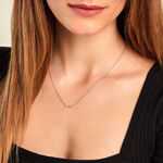 Collier Lyncee Argent Blanc Diamant Synth&eacute;tique - Colliers avec pierres Femme | Marc Orian