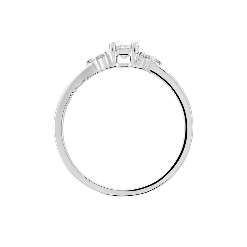 Bague Solitaire Or Blanc Neilina Diamants Synth&eacute;tiques - Solitaires Femme | Marc Orian