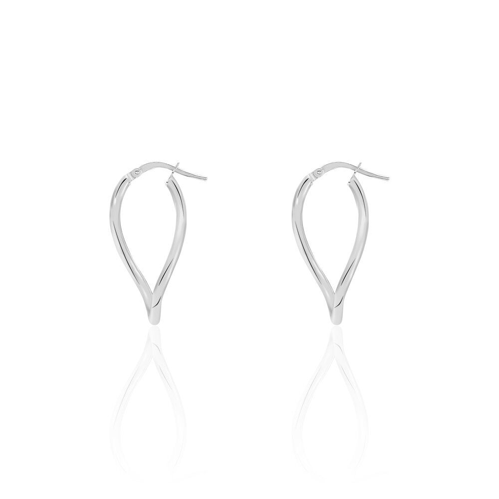 Créoles Hellen Or Blanc - Créoles Femme | Marc Orian