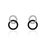 Boucles D'oreilles Puces Bella Or Blanc Diamant - Puces Femme | Marc Orian
