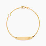 Bracelet Identit&eacute; Euriel Maille Palmier Or Jaune - Gourmettes Enfant | Marc Orian