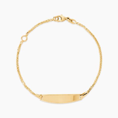Bracelet Identit&eacute; Euriel Maille Palmier Or Jaune - Gourmettes Enfant | Marc Orian