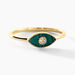 Bague Matiasma Or Jaune Malachite Diamant - Bagues avec pierre Femme | Marc Orian
