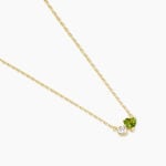 Collier Poem Argent Jaune P&eacute;ridot Oxyde De Zirconium - Colliers avec pierres Femme | Marc Orian