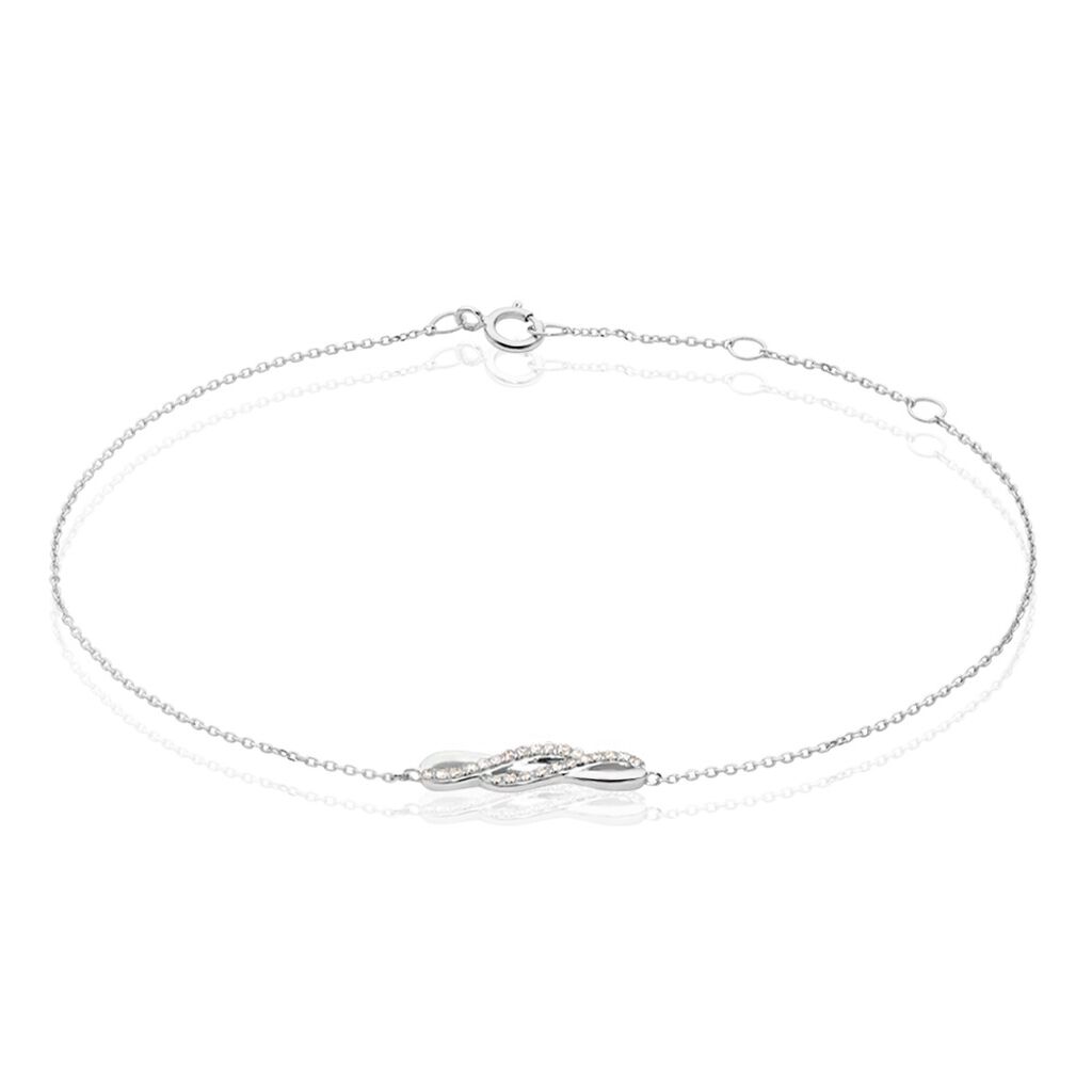 Bracelet Ursulla Or Blanc Diamant - Bracelets chaînes Femme | Marc Orian