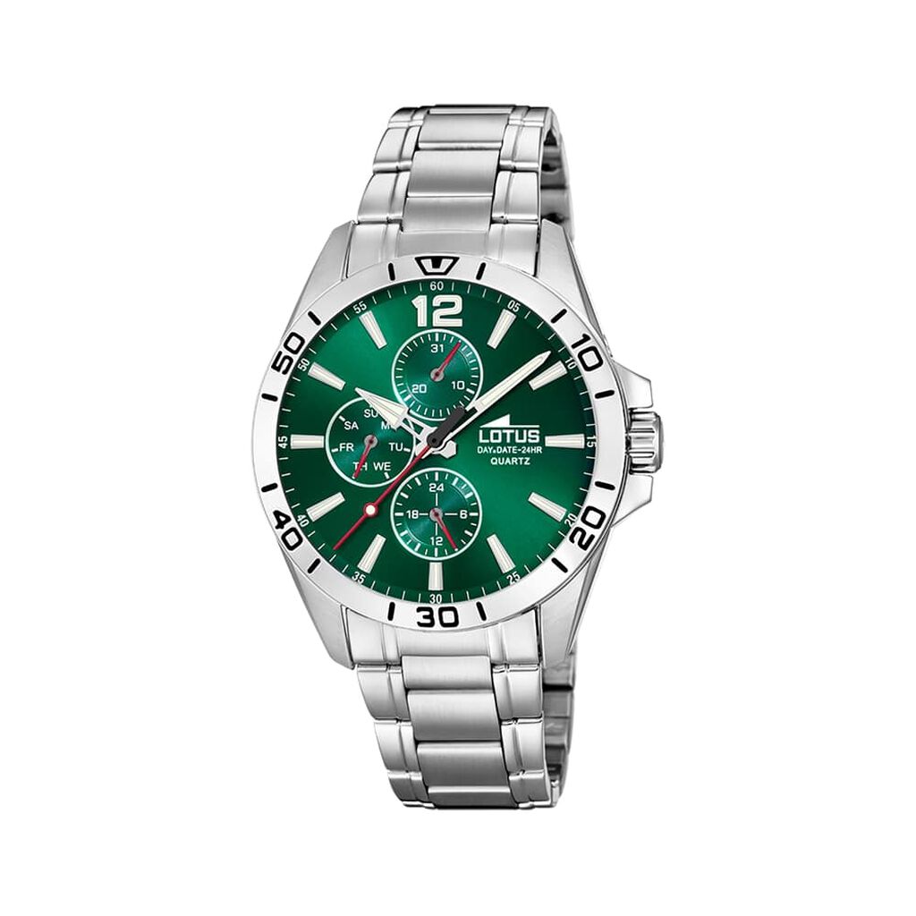 Montre Lotus Multifunction Vert - Montres &eacute;tanches Homme | Marc Orian