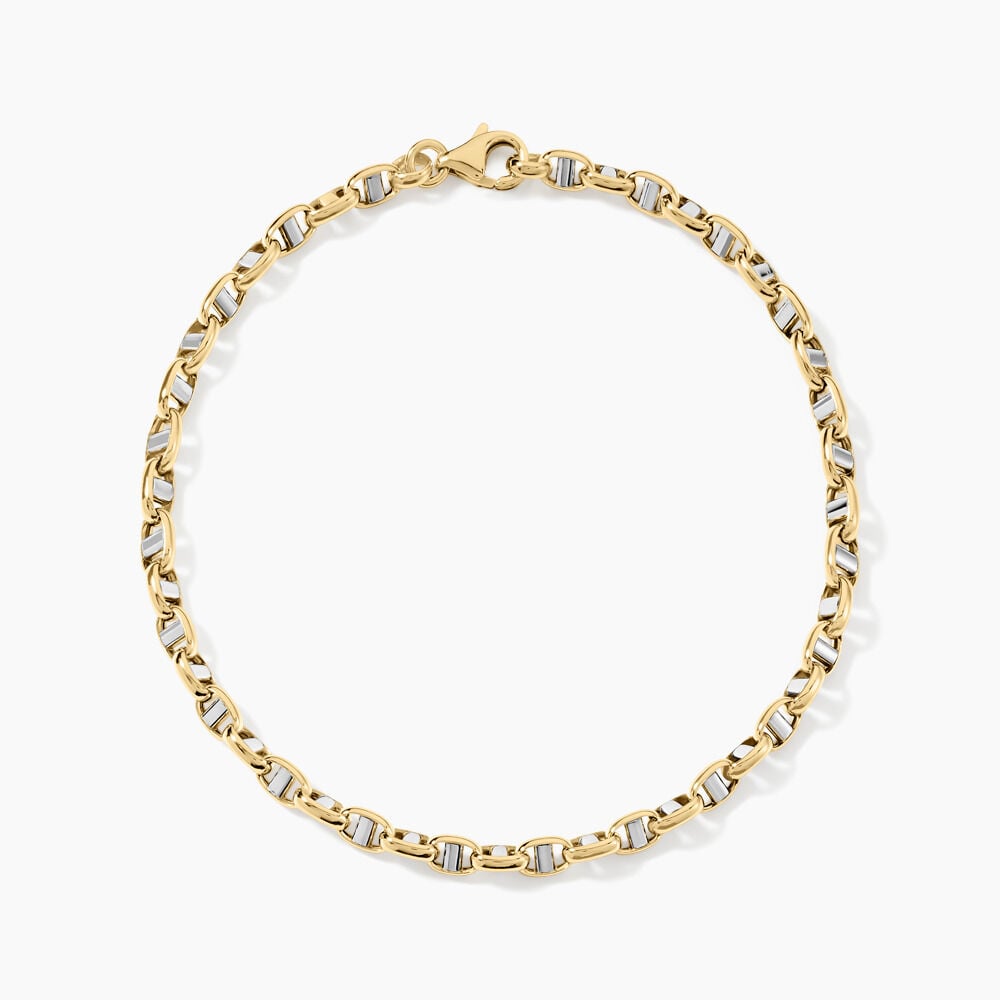 Bracelet Carlo Or Bicolore Maille Marine Ronde - Bracelets mailles Femme | Marc Orian