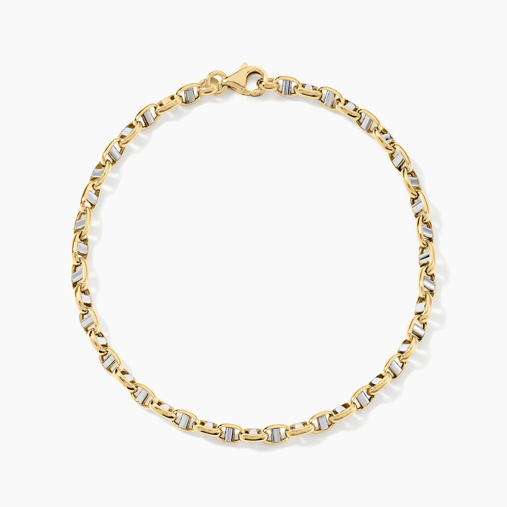 Bracelet Carlo Or Bicolore Maille Marine Ronde - Bracelets mailles Femme | Marc Orian