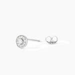 Boucles D'oreilles Puces Auxana Argent Blanc Oxyde De Zirconium - Puces Femme | Marc Orian