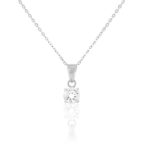 Collier Lynna Argent Blanc Oxyde De Zirconium - Colliers avec pierres Femme | Marc Orian