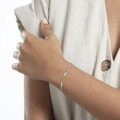 Bracelet Violka Argent Blanc - Bracelets chaînes Femme | Marc Orian