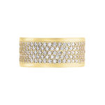 Bague Banda Or Jaune Oxyde De Zirconium - Bagues avec pierre Femme | Marc Orian