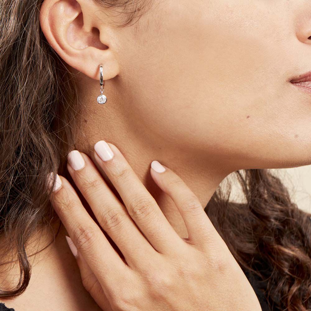 Créoles Argent Roos Oxydes De Zirconium - Créoles Femme | Marc Orian