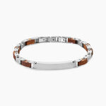 Bracelet Identit&eacute; Acier Blanc Jorg - Bracelets cha&icirc;nes Homme | Marc Orian