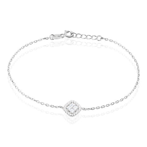 Bracelet Argent Blanc Justina Oxyde De Zirconium - Bracelets chaînes Femme | Marc Orian