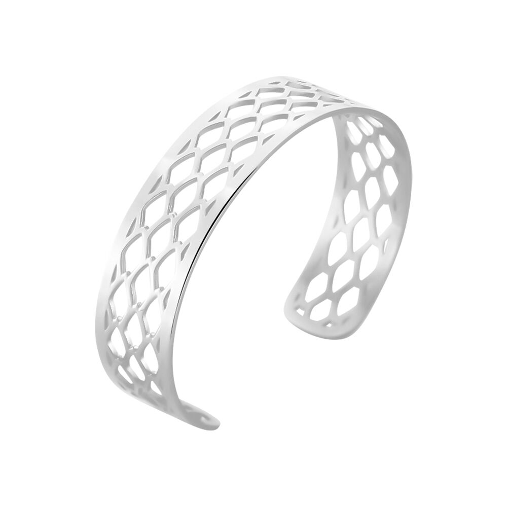 Bracelet Jonc Acier Blanc - Bracelets joncs Femme | Marc Orian