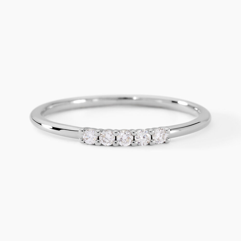 Bague Patti Argent Blanc Diamant Synth&eacute;tique - Bagues avec pierre Femme | Marc Orian
